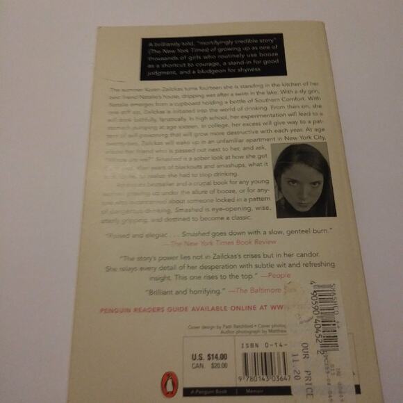 Smashed Story of Drunken Girlhood NYT bestseller by Koren Zailckas Pocket PB - Picture 2 of 2